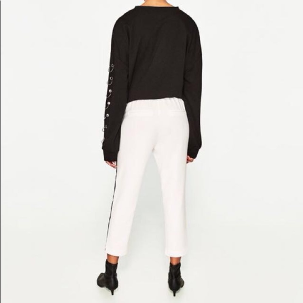 WORN TWICE ZARA CHINO TROUSERS WITH SIDE STRIPE🌸 - Picture 3 of 4